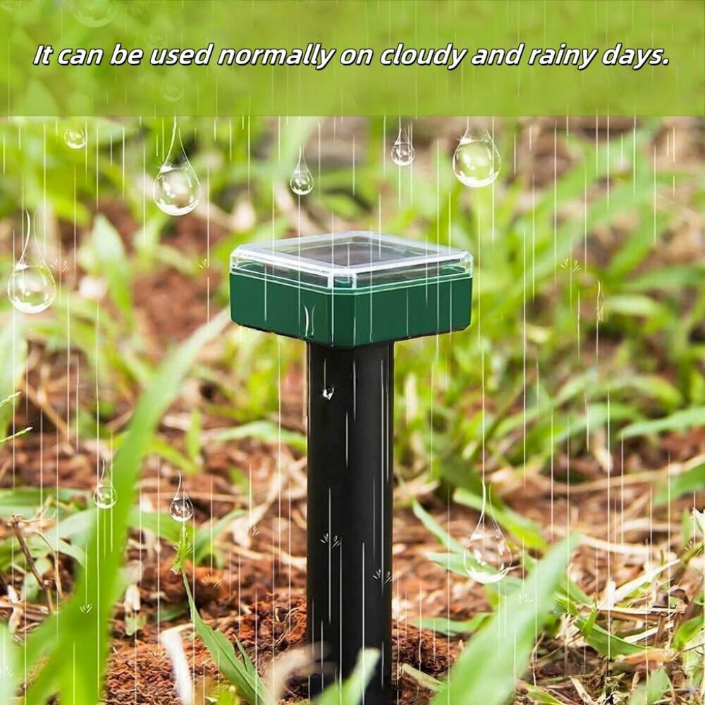 2X Ultrasonic Pest, Rodent & Bird Repeller,Ground-Mounted Ultrasonic Animal Repe